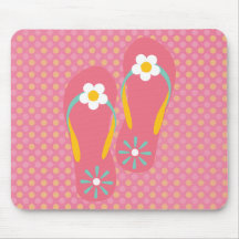 Hello Flip Flops Mouse Mats