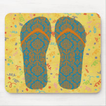 Hello Flip Flops Mouse Pad