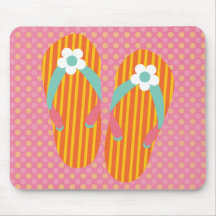 Hello Flip Flops Mouse Pads