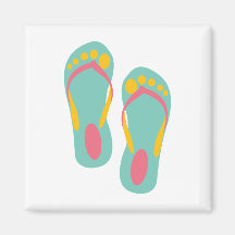 Hello Flip Flops Refrigerator Magnet