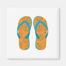 Hello Flip Flops Refrigerator Magnets