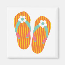 Hello Flip Flops Refrigerator Magnets