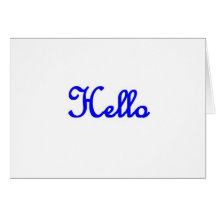 Hello Greeting Card