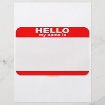 Hello my name is BLANK copy Full Colour Flyer
