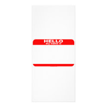Hello my name is BLANK copy Full Colour Rack Card