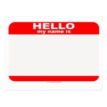 Hello my name is BLANK copy Post Cards