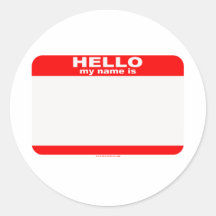 Hello my name is BLANK copy Sticker