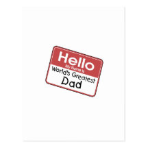 Hello Name Dad Postcard