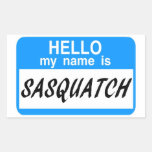 Hello Name Tag Sasquatch Sticker