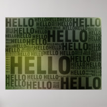 HELLO Retro Poster