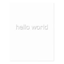 Hello Word Post Card