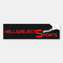 HellsRejects Sports Logo Black Bumper Sticker