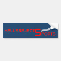 HellsRejects Sports Logo Blue Bumper Sticker