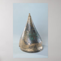 Helmet with incised decoration poster