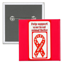 help support your local  animal shelter pinback buttons