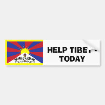 HELP TIBET - TODAY BUMPER STICKER