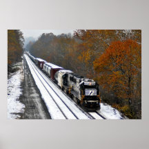 Helpers on a Pennsylvania Train Poster