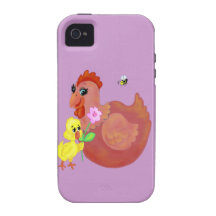 Hen & Chick iPhone 4 Covers