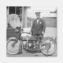Henderson Police Motorcycle, 1922 Magnets