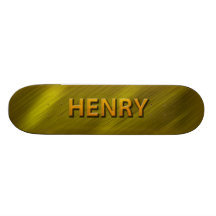 henry gold custom skateboard deck