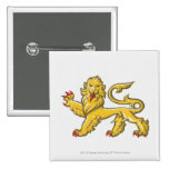 Heraldic symbol of lion statant guardant buttons