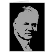 Herbert Hoover silhouette Greeting Cards
