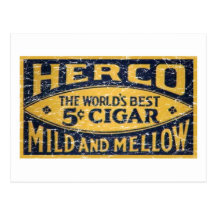Herco Cigar-1905 - distressed Postcard