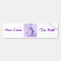 Here Comes the Bride Bumper Sticker