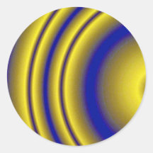 Here comes the sun, computer-generated gradient round stickers