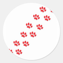 Here Kitty Cat Paws Stickers