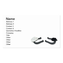 Hero Villain Cowboy Hat Horseshoes Business Card Template