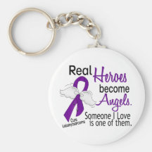 Heroes Become Angels Leiomyosarcoma Keychain