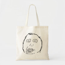 Herp Derp Idiot Rage Face Meme Tote Bag