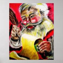 "He's Checking His List" Posters