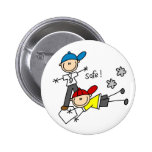 He's Safe Baseball Button