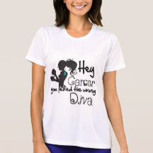 Hey Peritoneal Cancer You Picked The Wrong Diva T-shirts