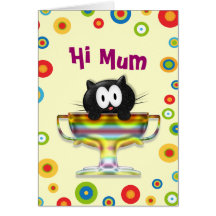 Hi Mum Greeting Cards