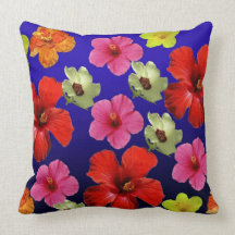 Hibiscus flower pillow