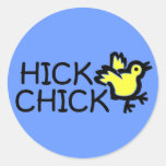 Hick Chick Round Stickers