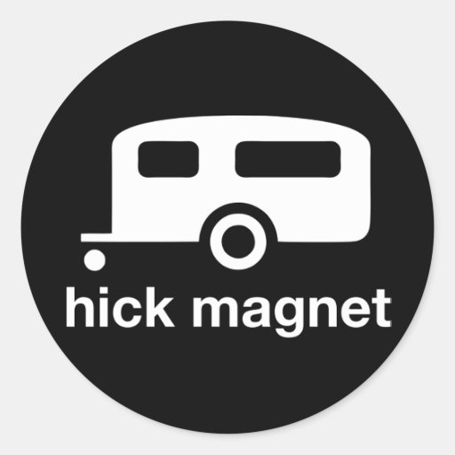 hick magnet round stickers