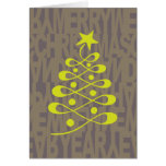 Hidden Message Christmas Card Brown