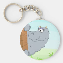 Hiding hippo keychains