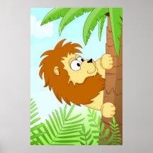 Hiding lion print