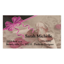 High Heel Shoes & Rose Petals Business Cards