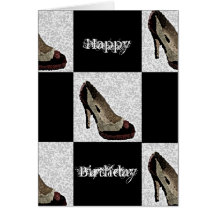 High Heels Happy Birthday Greeting Card