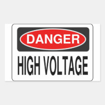 High Voltage stickers