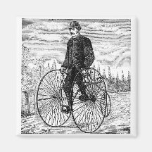 High Wheel Three Wheel Bicycle Trike Refrigerator Magnet