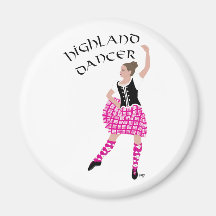 Highland Dancer Pink Magnets