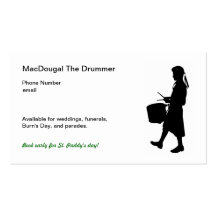 Highland Drumming Business Cards