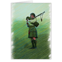 Highland Morning Music Bagpipe Greeting Card